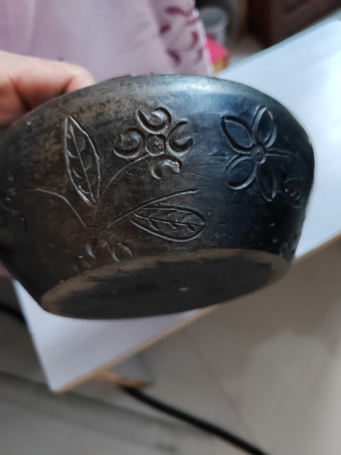 古玩陶瓷清代陶質刻花罐拍賣,當前價格766元