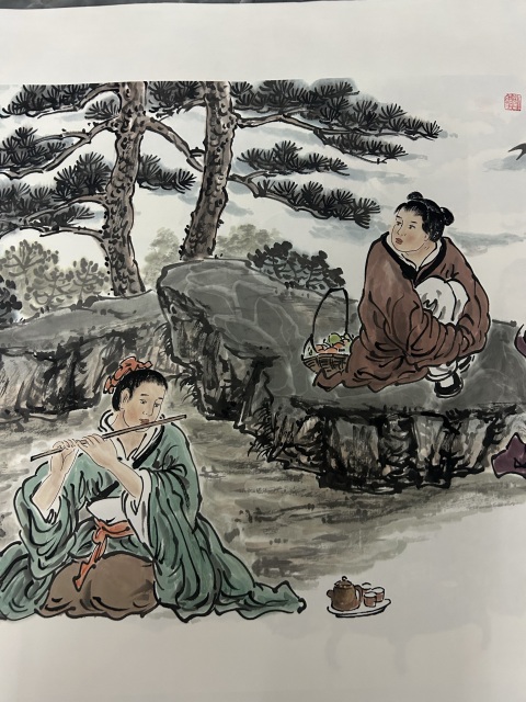 古玩字畫劉紹紅精品《人物》拍賣，當前價格850元