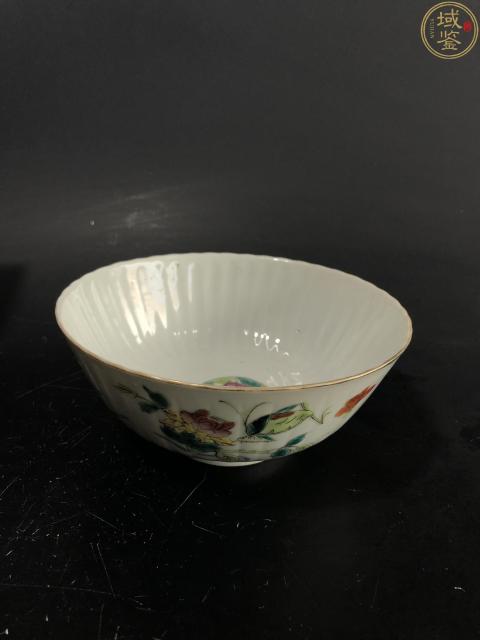 古玩陶瓷粉彩飛黃騰達瓜棱碗拍賣,當前價格2800元