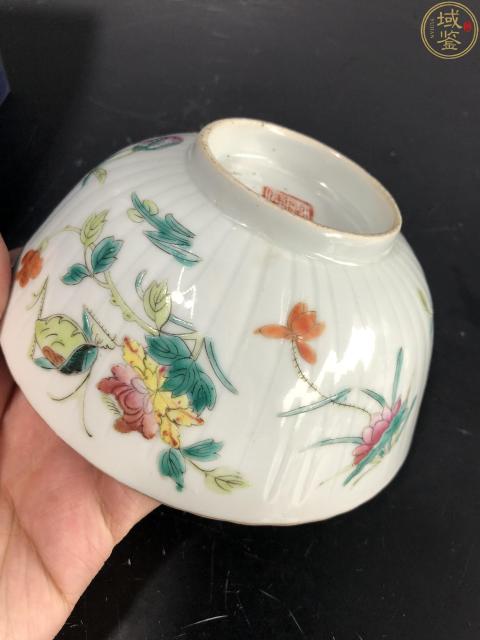 古玩陶瓷粉彩飛黃騰達瓜棱碗拍賣,當前價格2800元