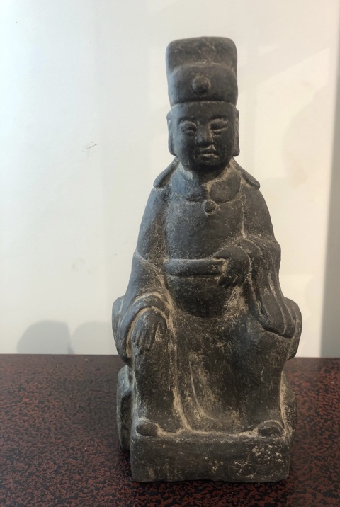 古玩雜項青石雕文官像拍賣，當前價格38888元