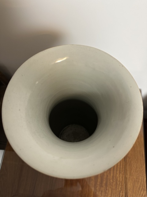 古玩陶瓷礬紅獅紋雙鋪首撇口瓶拍賣，當前價格9600元