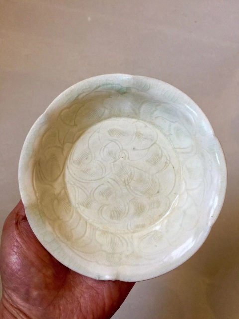古玩陶瓷宋:青白釉刻花葵口洗拍賣,當前價格59000元