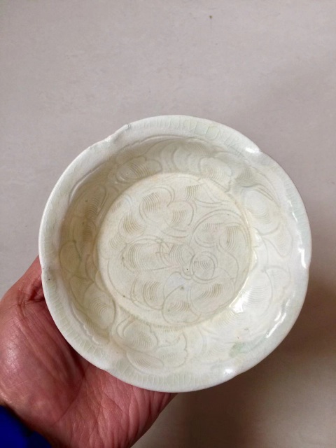 古玩陶瓷宋:青白釉刻花葵口洗拍賣,當前價格59000元