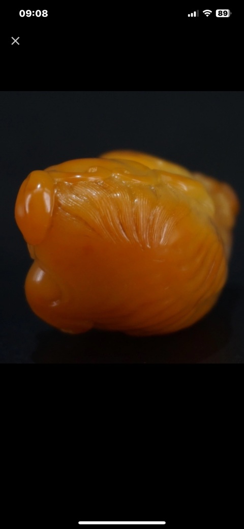 古玩雜項壽山芙蓉石獅子繡球擺件拍賣，當前價格2800元