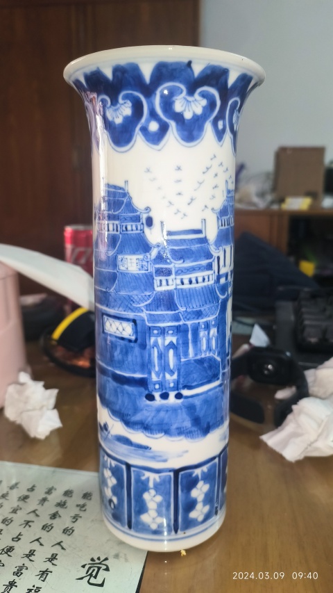 古玩陶瓷光緒 青花江西十景通景箭筒拍賣,當(dāng)前價(jià)格2480元