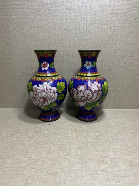古玩雜項景泰藍花瓶拍賣,當前價格1188元