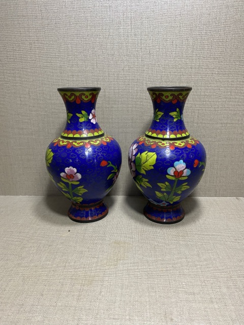 古玩雜項景泰藍花瓶拍賣,當前價格1188元