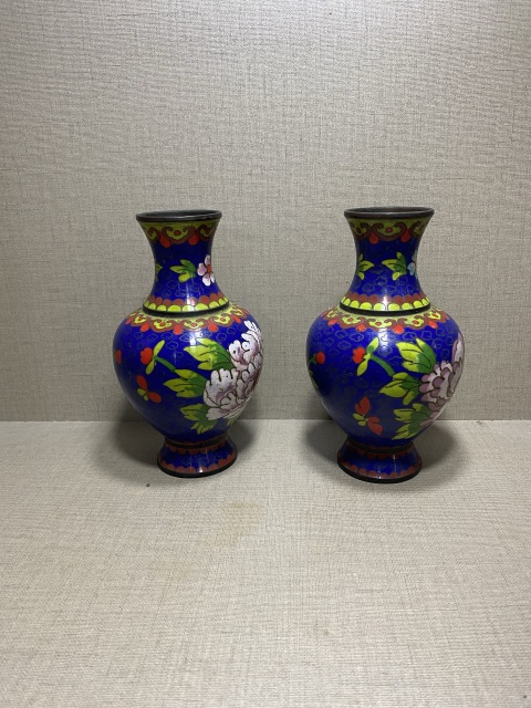 古玩雜項景泰藍花瓶拍賣,當前價格1188元