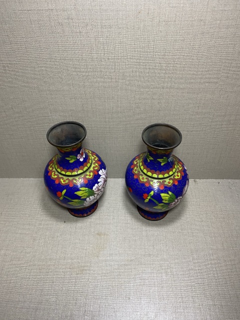 古玩雜項景泰藍花瓶拍賣,當前價格1188元