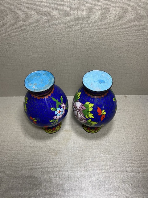 古玩雜項景泰藍花瓶拍賣,當前價格1188元