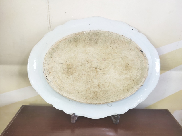 古玩陶瓷【雍正粉彩超級大盤全品】粉彩花卉紋花口盤拍賣，當前價格4600元