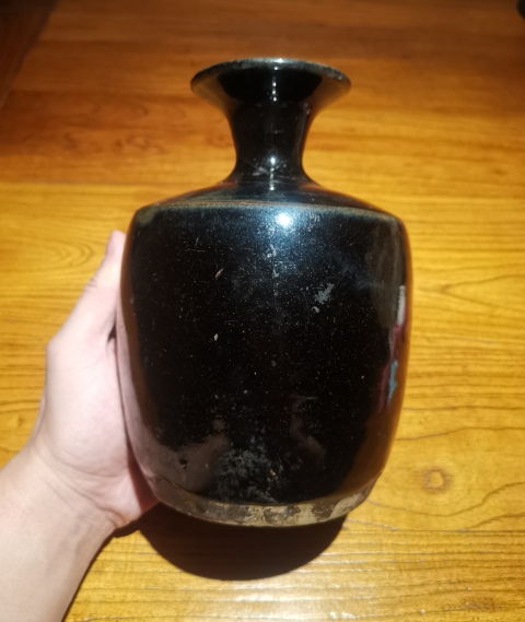 古玩陶瓷明代.窯變黑釉撇口梅瓶990拍賣,當(dāng)前價(jià)格990元