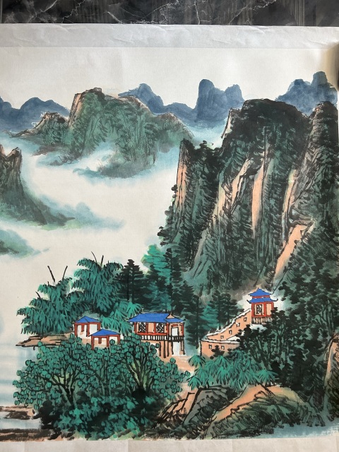 古玩字畫王眾《小青綠山水》拍賣，當前價格788元