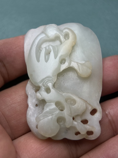 古玩玉器佛手蒲扇佩拍賣,當(dāng)前價(jià)格9800元