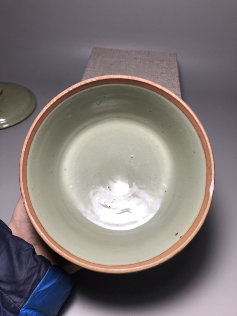 古玩陶瓷(明代)精品龍泉窯青釉大蓋缽(收藏級)拍賣,當(dāng)前價格1888元
