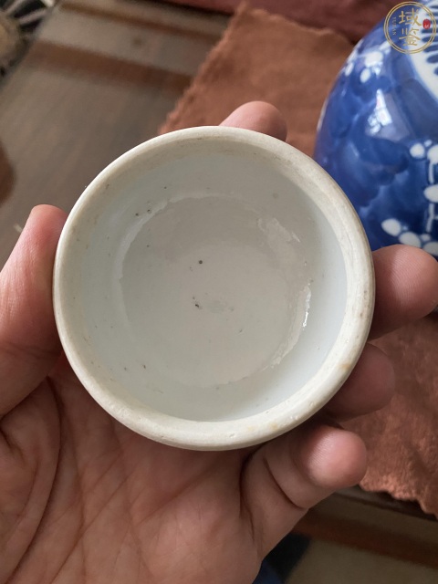 古玩陶瓷青花留白冰梅紋蓋罐拍賣，當前價格1508元