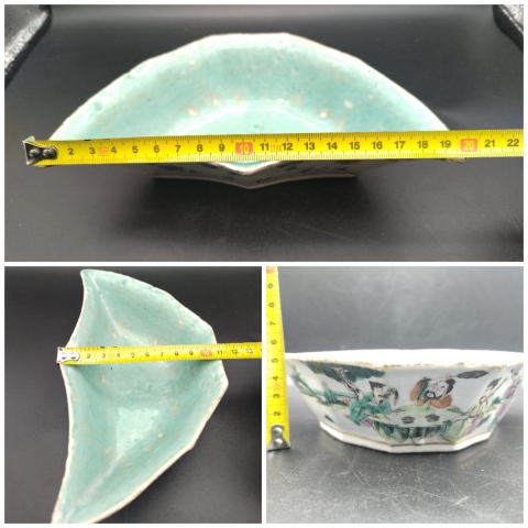古玩陶瓷粉彩八仙人物攢盤拍賣，當前價格850元