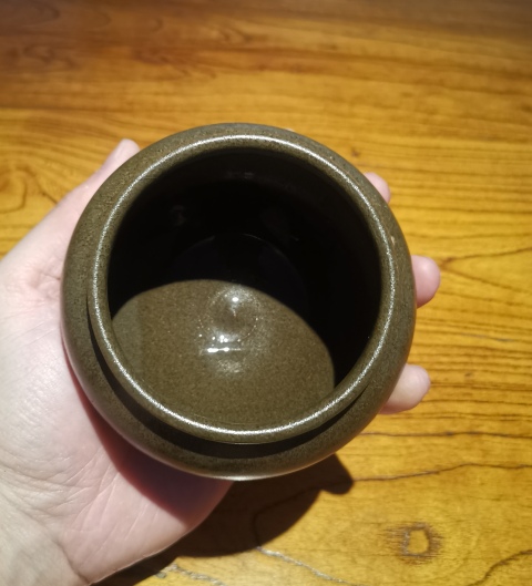 古玩陶瓷晚清民國茶葉末釉茶入（已保真）拍賣，當前價格3800元