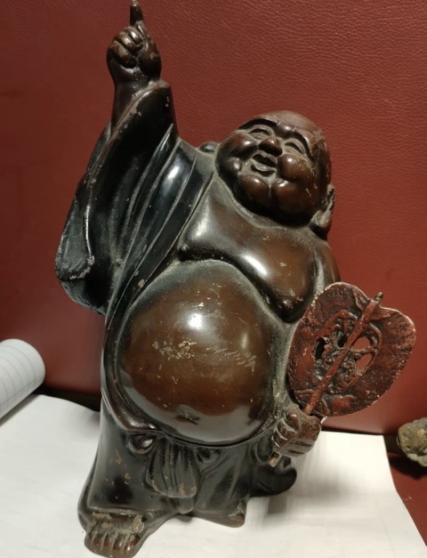 古玩雜項(特價)清晚期精品銅羅漢拍賣,當前價格780元