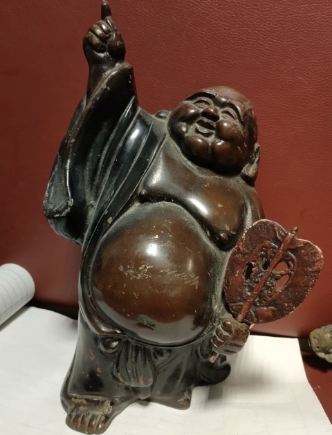 古玩雜項(特價)清晚期精品銅羅漢拍賣,當前價格780元