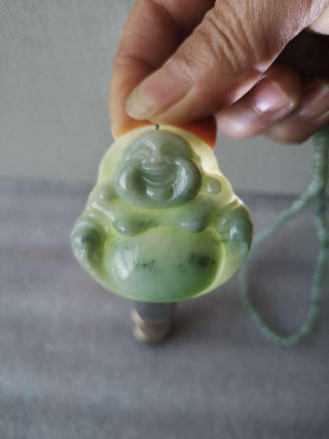 古玩玉器天然翡翠“佛公”掛件拍賣,當(dāng)前價(jià)格850元