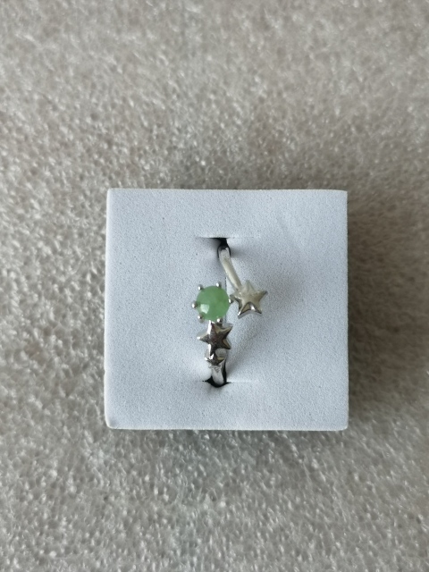 古玩玉器天然翡翠鑲嵌戒指拍賣，當前價格135元