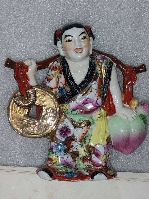 古玩陶瓷創(chuàng)匯·粉彩招財(cái)童子擺件真品鑒賞圖