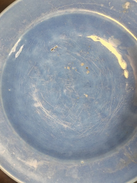 古玩陶瓷藍釉盤拍賣,當前價格1800元