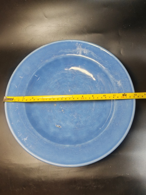 古玩陶瓷藍釉盤拍賣,當前價格1800元