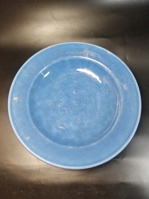 古玩陶瓷藍釉盤拍賣,當前價格1800元