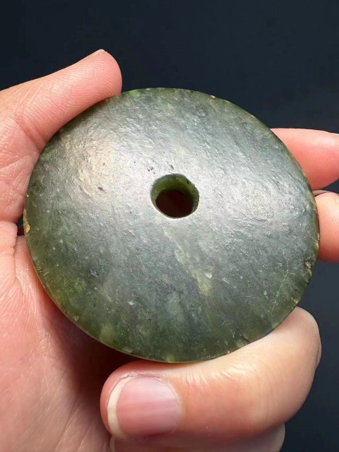 古玩玉器明代和田碧玉素璧拍賣，當(dāng)前價格4999元