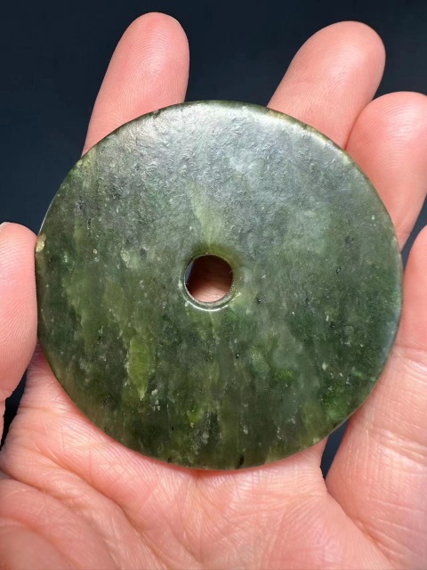 古玩玉器明代和田碧玉素璧拍賣，當(dāng)前價格4999元