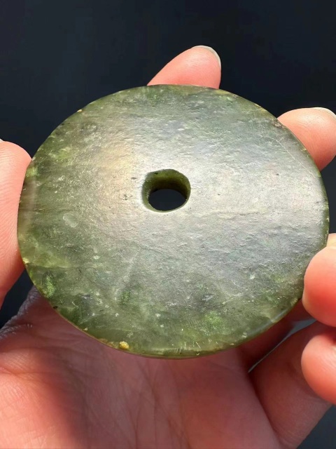 古玩玉器明代和田碧玉素璧拍賣，當(dāng)前價格4999元