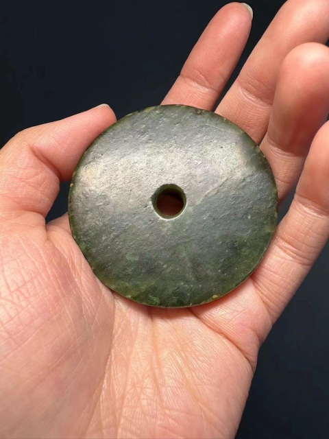 古玩玉器明代和田碧玉素璧拍賣，當(dāng)前價格4999元