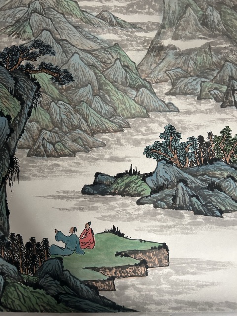 古玩字畫童森森《山水斗方》拍賣，當前價格558元