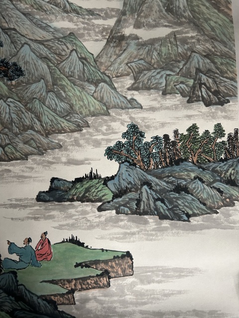 古玩字畫童森森《山水斗方》拍賣，當前價格558元