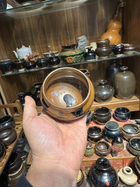 古玩陶瓷明清窯變罐;不懂勿擾拍賣,當前價格1588元