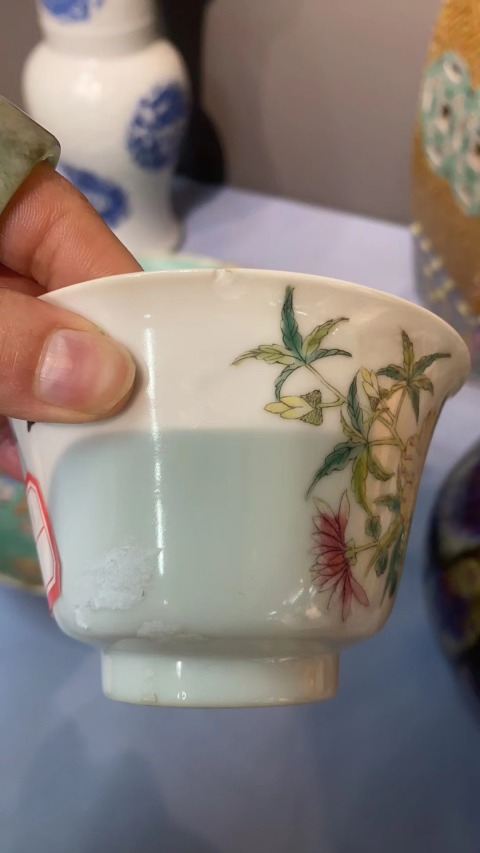 古玩陶瓷民國(guó) 粉彩花卉紋蓋碗身拍賣，當(dāng)前價(jià)格4800元