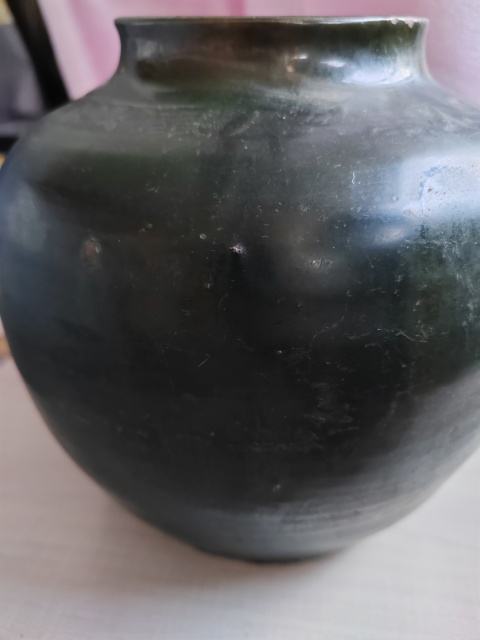古玩陶瓷明代綠釉印花罐拍賣,當前價格3888元