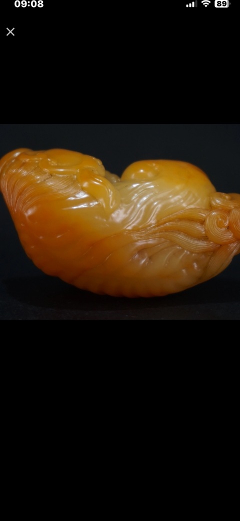 古玩雜項壽山芙蓉石獅子繡球擺件拍賣，當前價格2800元