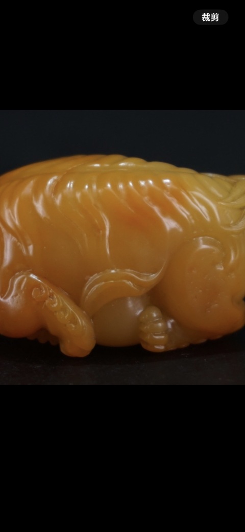 古玩雜項壽山芙蓉石獅子繡球擺件拍賣，當前價格2800元