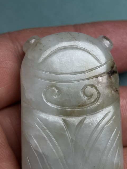 古玩玉器明代佩蟬拍賣，當前價格8600元