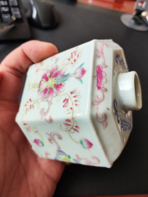 古玩陶瓷民國 粉彩西番蓮紋茶葉罐拍賣，當前價格2600元