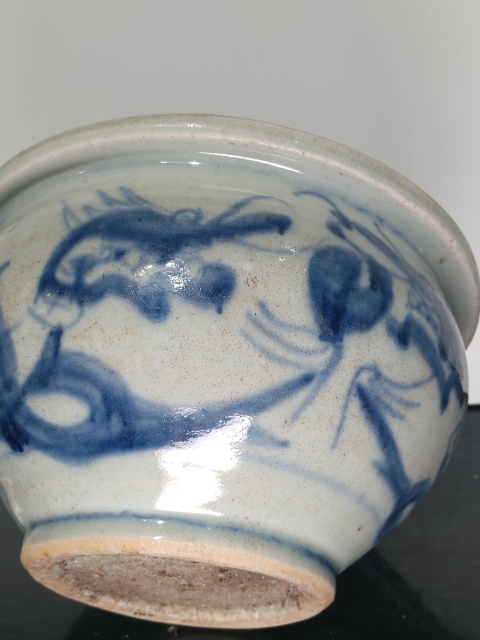 古玩陶瓷清早期青花雙龍戲珠爐拍賣，當前價格1680元