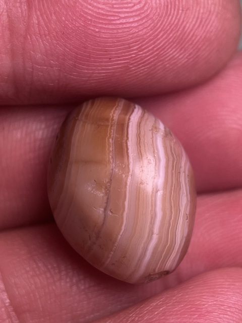 古玩玉器西亞纏絲瑪瑙橄欖珠拍賣，當(dāng)前價格3000元