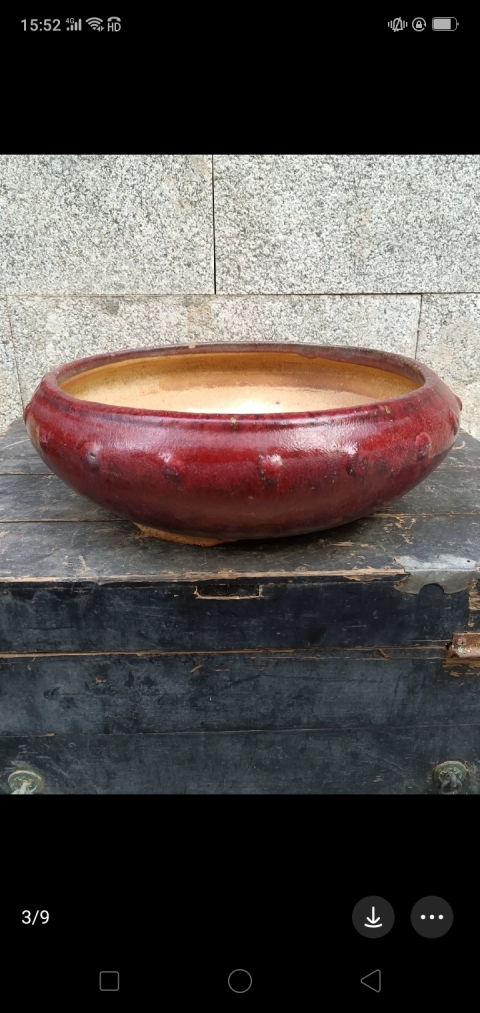 古玩陶瓷窯變釉花盆拍賣，當前價格1280元