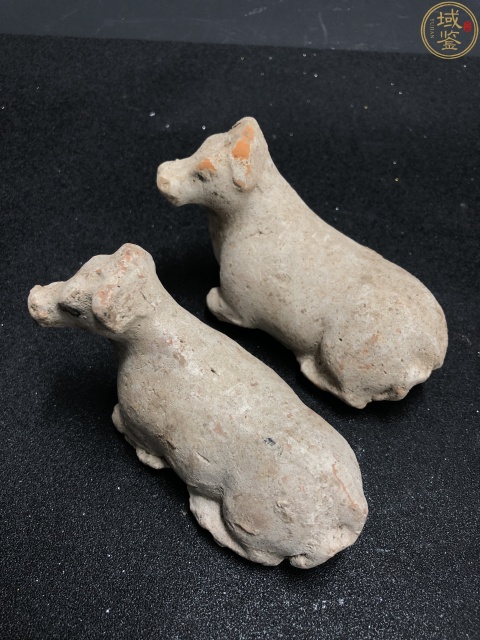 古玩陶瓷唐代臥牛陶塑四頭（精品）拍賣，當前價格3800元