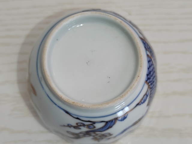古玩陶瓷青花加彩杯（一套）拍賣，當前價格200元