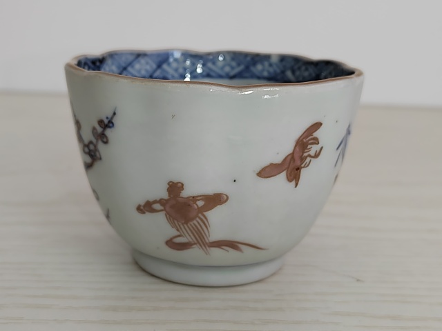 古玩陶瓷青花加彩杯（一套）拍賣，當前價格200元
